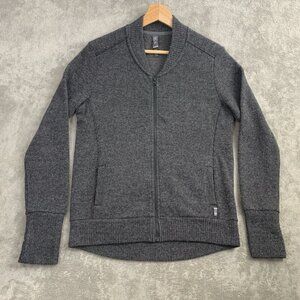 Mountain Hardwear Jacket Women Small Sarafin Bomber Full Zip Wool Blend Outdoor